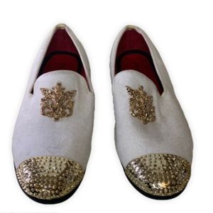 Jitai Mens Metallic Textured Slip-on Loafers Shoes Size 11